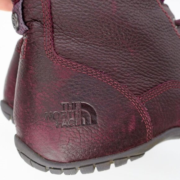 The North Face Purna Luxe Women's 10 Purple Leather Waterproof Hiking Snow Boots - Picture 5 of 6